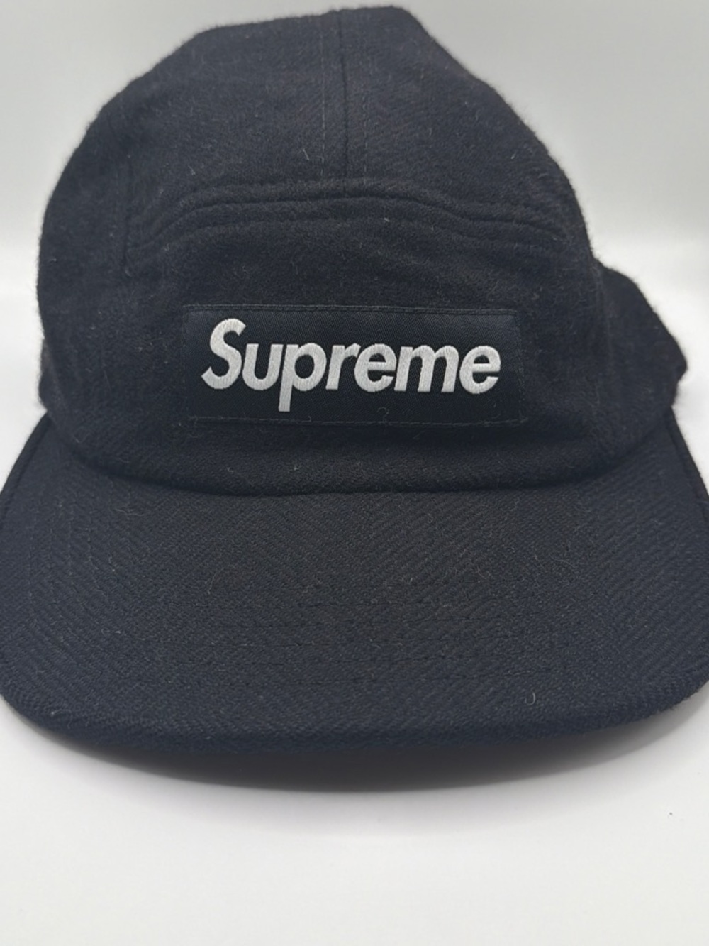 SUPREME Loro Piana Capolavoro Wool Camp Hat Cap Black Box Logo Adjustable